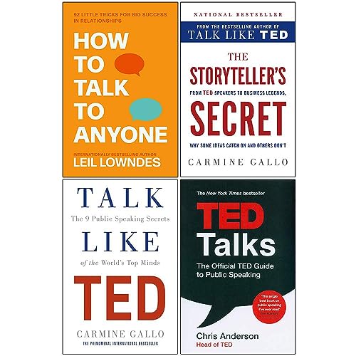 Stock image for How to Talk to Anyone, The Storyteller's Secret, Talk Like TED, TED Talks 4 Books Collection Set for sale by Book Deals