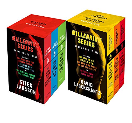 Stock image for Millennium series 6 Books Complete Collection Box Set by Stieg Larsson & David Lagercrantz (Books 1 - 6) for sale by The Book Garden