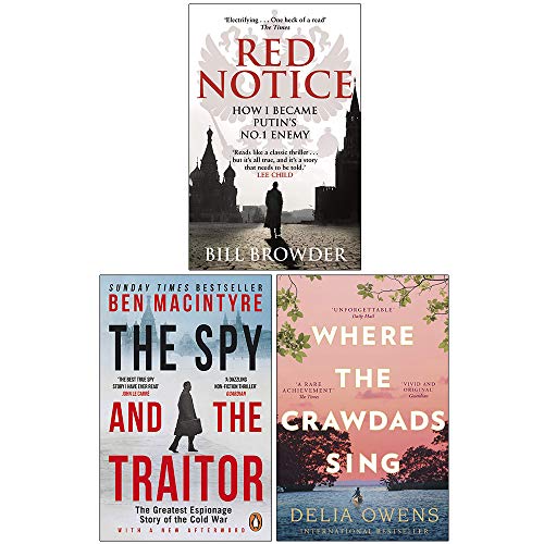 Stock image for Red Notice, The Spy and the Traitor, Where the Crawdads Sing 3 Books Collection Set for sale by Book Deals
