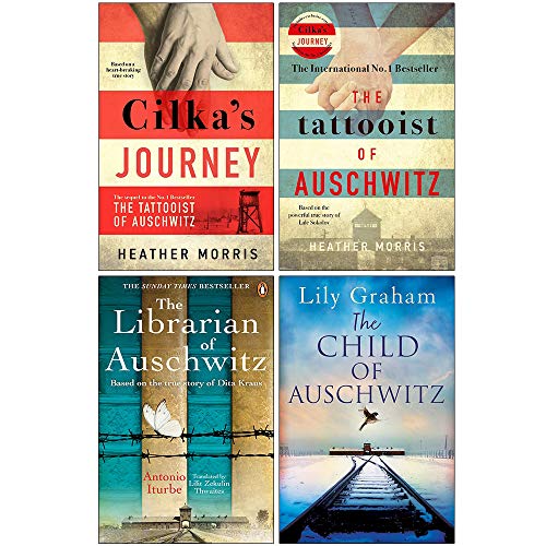 Stock image for Cilka's Journey, The Tattooist of Auschwitz, The Librarian of Auschwitz, The Child of Auschwitz 4 Books Collection Set for sale by Book Deals
