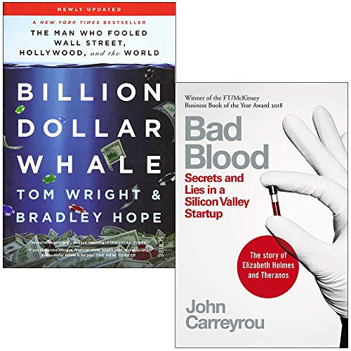 9789124072537: Ballena de mil millones de dlares de Tom Wright, Bradley Hope y Bad Blood Secretos y mentiras en una startup de Silicon Valley de John Carreyrou Conjunto de coleccin de 2 libros
