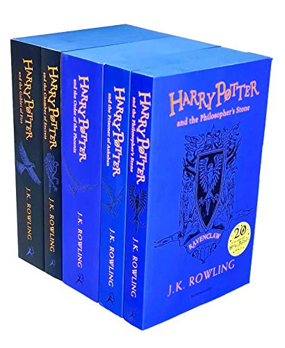 Stock image for Harry Potter House Ravenclaw Edition Series 16-20: 5 Books Collection Set By J.K. Rowling (Philosopher's Stone, Chamber of Secrets, Prisoner of Azkaban, Goblet of Fire, Order of The Phoenix) for sale by GF Books, Inc.