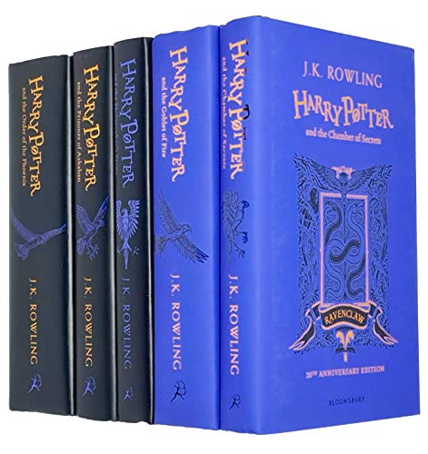 Stock image for Harry Potter House Ravenclaw Edition Series 16-20: 5 Books Collection Set By J.K. Rowling (Philosopher's Stone, Chamber of Secrets, Prisoner of Azkaban, Goblet of Fire, Order of The Phoenix) for sale by Books Unplugged