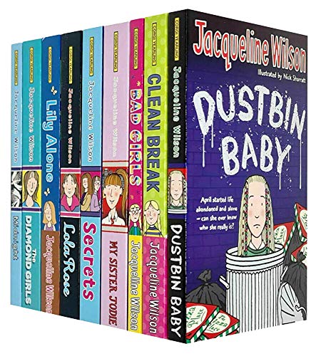 Stock image for Jacqueline Wilson 9 Books Collection Set (Clean Break, Dustbin Baby, Bad girls, My Sister Jodie, Secrets, Lola Rose, Lily Alone, The Diamond Girls, Midnight) for sale by Books Unplugged