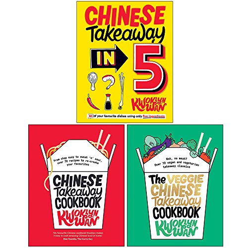 Stock image for Kwoklyn Wan Collection 3 Books Set (Chinese Takeaway in 5, Chinese Takeaway Cookbook, The Veggie Chinese Takeaway Cookbook) for sale by Books Unplugged