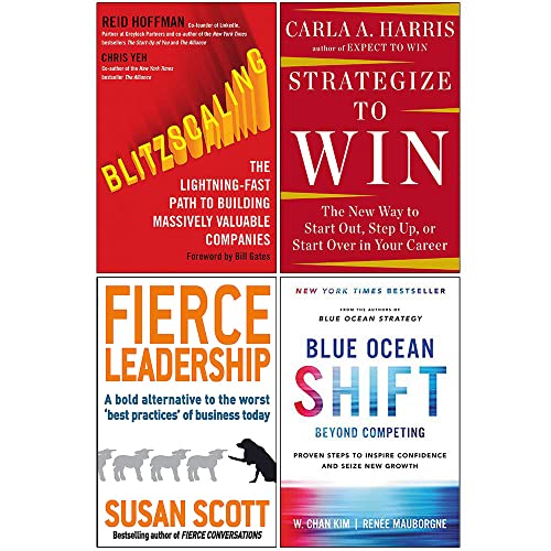 Stock image for Blitzscaling, Strategize To Win, The Leadership Gap, Blue Ocean Shift 4 Books Collection Set for sale by Books Unplugged