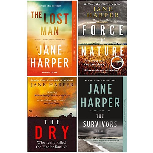 9789124104924: Jane Harper Collection 4 Books Set (The Lost Man, Force of Nature, The Dry, The Survivors)