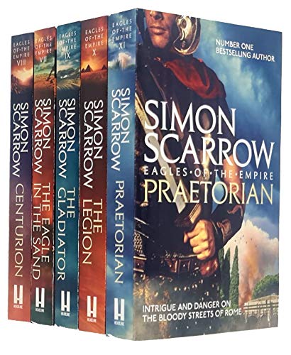 Stock image for Simon Scarrow Eagle Series Collection 5 Books Set (Praetorian, The Legion, The Gladiator, The Eagle In The Sand, Centurion) for sale by GF Books, Inc.