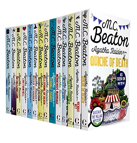 Beispielbild fr Agatha Raisin Series 14 Books Collection Set By M C Beaton (Curious Curate,Day The Floods Came,Fairies Of Fryfam,Witch Of Wyckhadden,Vicious Vet, Murderous Marriage,Busy Body,Quiche Of Death and More) zum Verkauf von dsmbooks