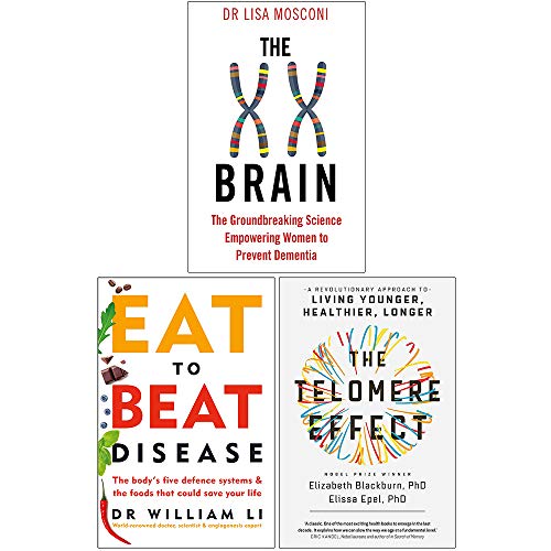 Stock image for The XX Brain, Eat to Beat Disease, The Telomere Effect 3 Books Collection Set for sale by GF Books, Inc.