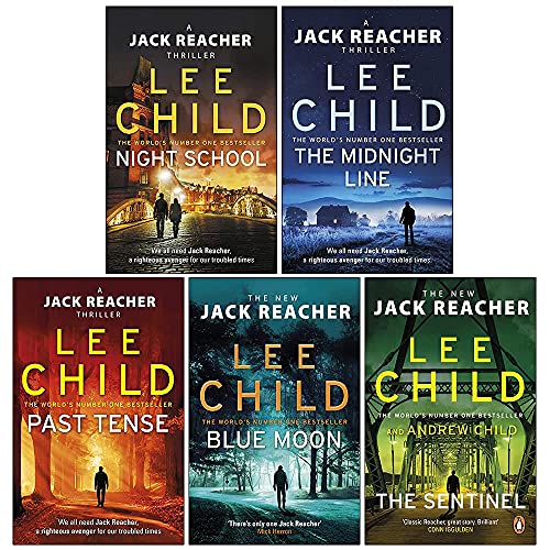 Stock image for Jack Reacher Series (21-25) Collection 5 Books Set By Lee Child (Night School, The Midnight Line, Past Tense, Blue Moon, The Sentinel) for sale by GoldBooks