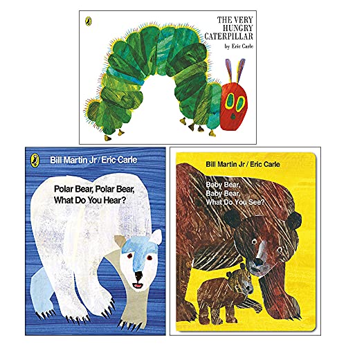 Imagen de archivo de Eric Carle Collection 3 Books Set (The Very Hungry Caterpillar [Paperback], Baby Bear Baby Bear What Do You See?(Board Book), Polar Bear Polar Bear What Do You Hear?(Board Book)) a la venta por Books Unplugged