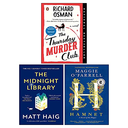 Stock image for The Thursday Murder Club By Richard Osman, The Midnight Library By Matt Haig, Hamnet By Maggie O'Farrell 3 Books Collection Set for sale by Lucky's Textbooks