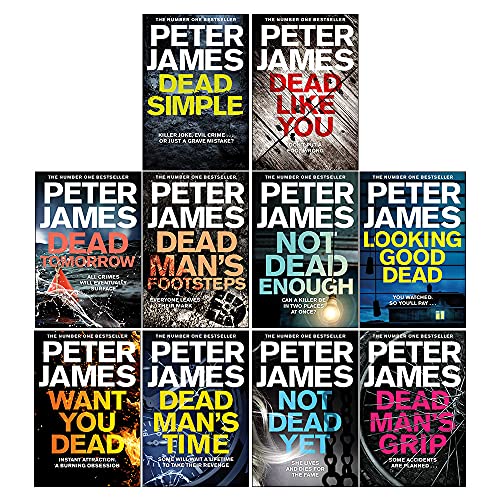 Stock image for Roy Grace Series Books 1 - 10 Collection Set by Peter James (Dead Simple, Looking Good Dead, Not Dead Enough, Dead Man's Footsteps, Dead Tomorrow, Dead Like You & MORE!) for sale by Books Unplugged