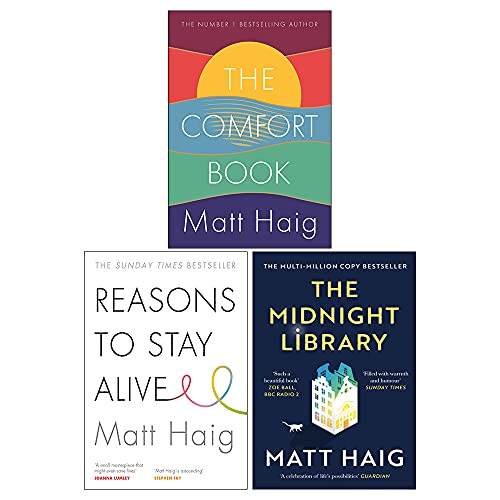 Stock image for Matt Haig 3 Books Collection Set (The Midnight Library, Reasons to Stay Alive, The Comfort Book [Hardcover]) for sale by Books Unplugged
