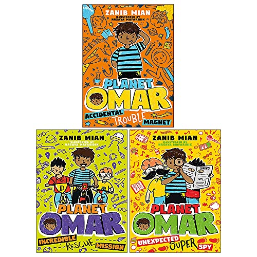 Stock image for Planet Omar The Collection 3 Books Box Set by Zanib Mian (Accidental Trouble Magnet, Unexpected Super Spy Incredible Rescue Mission) for sale by Omega