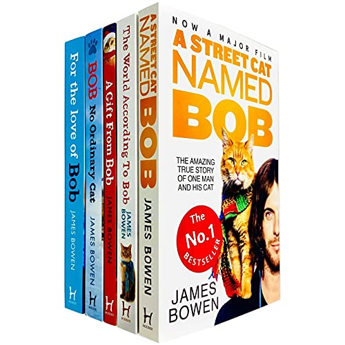 Imagen de archivo de Bob The Cat Series Books 1 - 5 Collection Set by James Bowen (A Street Cat Named Bob, The World According to Bob, A Gift From Bob, Bob No Ordinary Cat & For the Love of Bob) a la venta por GF Books, Inc.