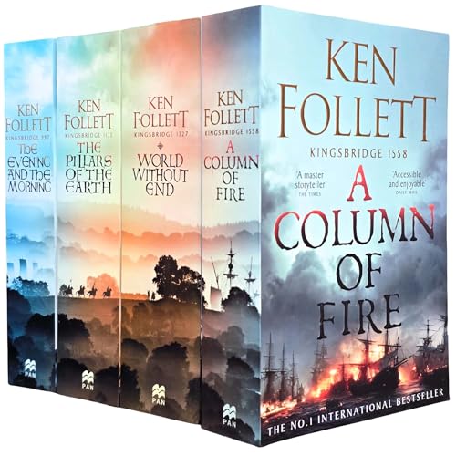 Beispielbild fr Kingsbridge Novels Collection 4 Books Set By Ken Follett (The Evening and the Morning, The Pillars of the Earth, World Without End, A Column of Fire) [Paperback] Ken Follett zum Verkauf von AFFORDABLE PRODUCTS