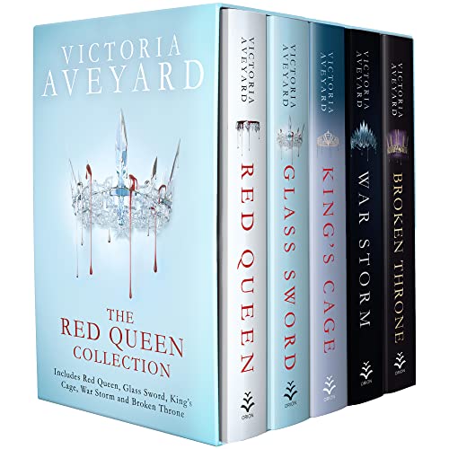 Stock image for The Red Queen Collection Series Books 1 - 5 Box Set by Victoria Aveyard ( (Red Queen, Glass Sword, King's Cage, War Storm & Broken Throne) for sale by GF Books, Inc.