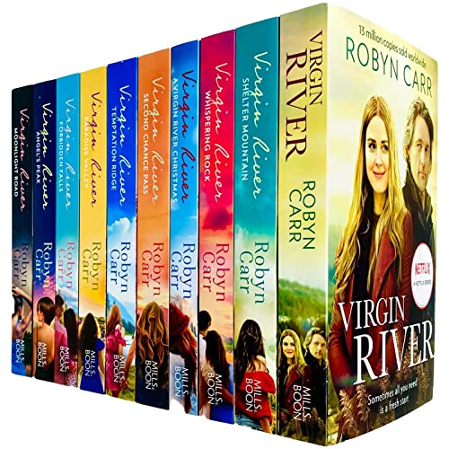 Stock image for Virgin River Series Books 1 - 10 Collection Set by Robyn Carr (Virgin River, Shelter Mountain, Whispering Rock, Second Chance Pass, Temptation Ridge & MORE!) for sale by GF Books, Inc.