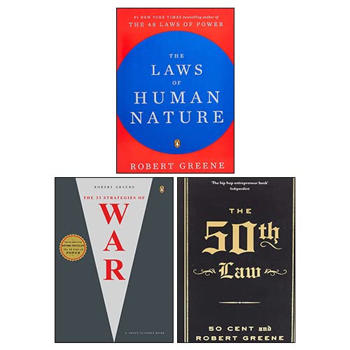 Imagen de archivo de Robert Greene 3 Books Collection Set (The Laws of Human Nature, The 33 Strategies of War, The 50th Law) a la venta por Books Unplugged