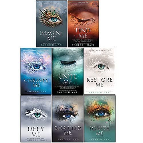 Imagen de archivo de Shatter Me Series 8 Books Collection Set By Tahereh Mafi Restore Me (Imagine Me, Find Me, Unravel Me, Unite Me, Restore Me, Defy Me, Shatter Me, Ignite Me) a la venta por Books Unplugged