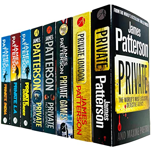 Stock image for James Patterson Private Series Books 1 - 8 Collection Set (Private, Private London, Private Games, Private: No. 1 Suspect, Private Berlin, Private Down Under, Private L. A. & Private India) for sale by Books Unplugged