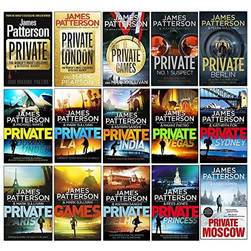 Stock image for James Patterson Private Series Books 1 - 15 Collection Set (Private, London, Games, No. 1 Suspect, Berlin, Down Under, Private L. A., India, Vegas, Sydney, Paris, The Games, Delhi, Princess & Moscow) for sale by Blindpig Books