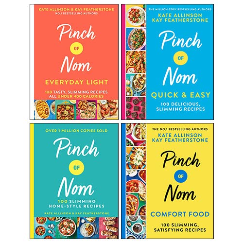 Stock image for Kay Featherstone & Kate Allinson Collection 4 Books Set (Pinch of Nom Comfort Food, Pinch Of Nom Everyday Light, Pinch of Nom: 100 Slimming, Home-style Recipes, Pinch of Nom Quick & Easy) for sale by GF Books, Inc.