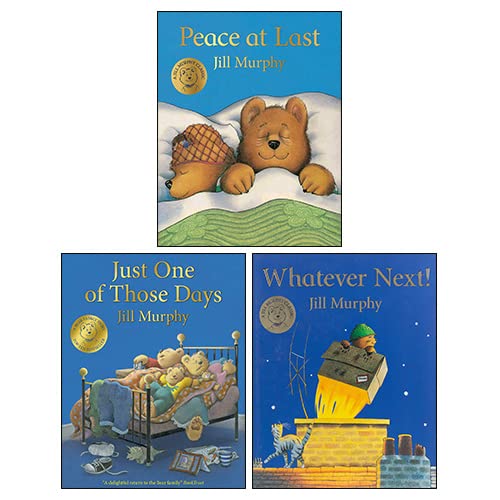 Imagen de archivo de A Bear Family Book Collection 3 Books Set By Jill Murphy (Just One of Those Days, Whatever Next, Peace At Last) a la venta por Books Unplugged