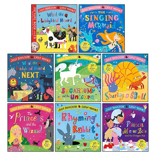 Stock image for What the Ladybird Heard and Other Stories Collection 8 Books Set By Julia Donaldson & Lydia Monks (Rhyming Rabbit, Sugarlump and the Unicorn, Singing Mermaid & MORE!) for sale by GF Books, Inc.