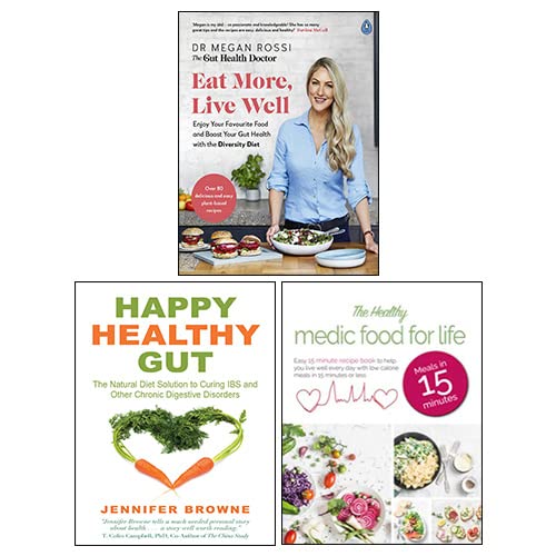 Beispielbild fr Eat More, Live Well, Happy Healthy Gut, The Healthy Medic Food for Life Meals in 15 minutes 3 Books Collection Set zum Verkauf von Books Unplugged