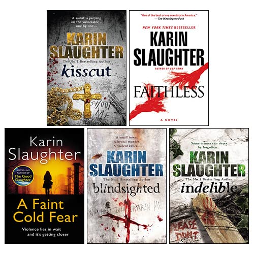 Stock image for Grant County Series 5 Books Collection Set By Karin Slaughter (Faint Cold Fear, Kisscut, Indelible, Faithless, Blindsighted) for sale by Front Cover Books