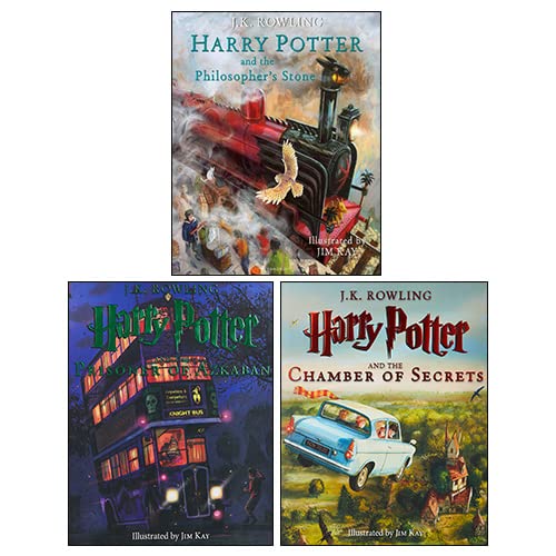 9789124194840: Harry Potter The Illustrated Edition 3 Books Collection Set By J. K. Rowling (The Philosopher's Stone,The Chamber of Secrets, The Prisoner of Azkaban)