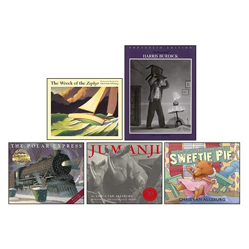 9789124194956: Chris Van Allsburg 5 Books Collection Set(The Misadventures of Sweetie Pie, The Mysteries of Harris Burdick, Jumanji, The Polar Express, Wreck Of The Zephyr)