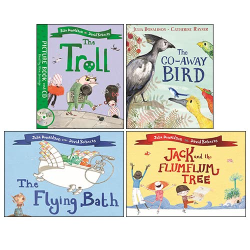 Imagen de archivo de Jack and the Flumflum Tree, The Flying Bath, The Troll, Go-Away Bird By Julia Donaldson 4 Books Collection Set a la venta por Books Unplugged