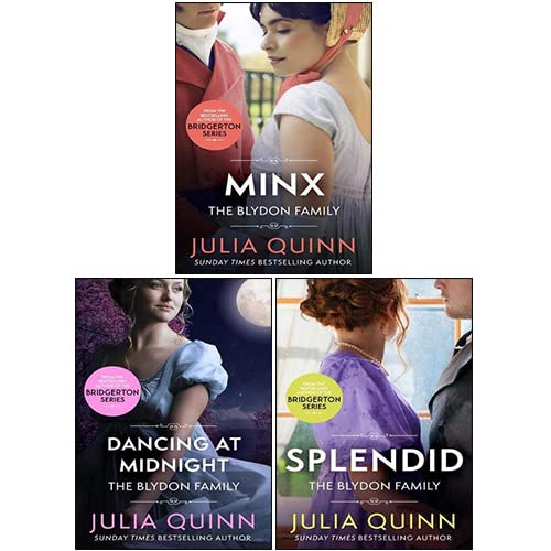 Stock image for Blydon Family Saga 3 Books Collection Set By Julia Quinn (Dancing At Midnight, Splendid, Minx) for sale by GF Books, Inc.