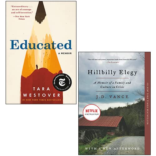 Beispielbild fr Educated By Tara Westover, Hillbilly Elegy: A Memoir of a Family and Culture in Crisis By J. D. Vance 2 Books Collection Set [Paperback] Tara Westover and J.D. Vance zum Verkauf von RUSH HOUR BUSINESS