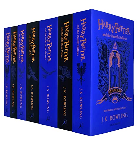 Stock image for Harry Potter House Ravenclaw Edition Series Collection 7 Books Set By J.K. Rowling (Philosopher's Stone, Chamber of Secrets, Prisoner of Azkaban, Goblet of Fire, Order of The Phoenix & More) for sale by GF Books, Inc.