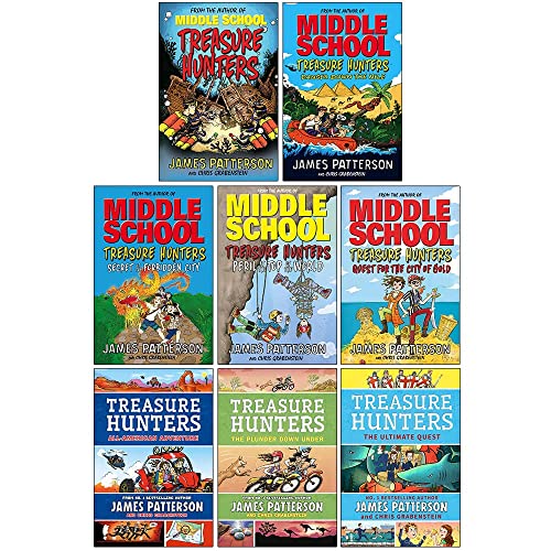 9789124223113: Middle School Treasure Hunters Series Collection 8 Books Set by James Patterson (Treasure Hunters, Danger Down the Nile, Secret of the Forbidden City, Peril at the Top of the World & More)