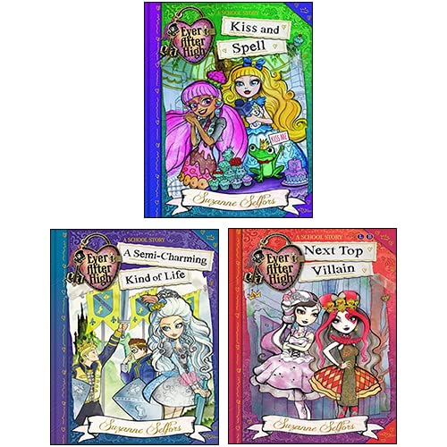 Imagen de archivo de Ever After High A School Story 3 Books Collection Set By Suzanne Selfors (Next Top Villain, Kiss and Spell, A Semi-Charming Kind of Life) a la venta por Blindpig Books