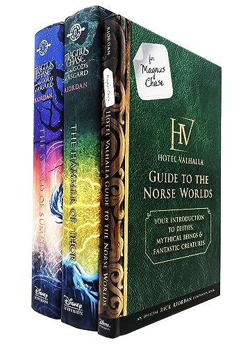 Imagen de archivo de Rick Riordan Magnus Chase Deluxe Collection 3 Books Set Norse Mythology Book Series (The Sword of Summer, The Hammer of Thor, Hotel Valhalla Guide to the Norse Worlds) a la venta por Vive Liber Books