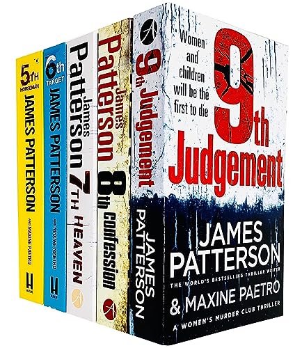 Stock image for Women Murder Club Series 5 Books Collection Set (9th Judgement, 8th Confession, 7th Heaven, The 6th Target, The 5th Horseman) for sale by Vive Liber Books