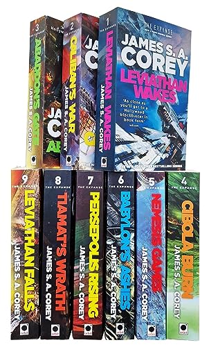 Stock image for The Expanse Series Collection 9 Books Set By James S A Corey (Leviathan Wakes, Calibans War, Abaddons Gate, Cibola Burn, Nemesis Games, Babylons Ashes, Persepolis Rising More) for sale by Hafa Adai Books