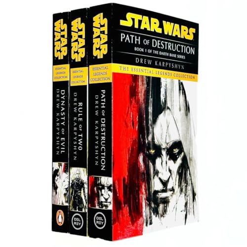 Stock image for Star Wars: Essential Legends Collection Darth Bane Trilogy Books Set By Drew Karpyshyn (Path of Destruction, Rule of Two & Dynasty of Evil) for sale by Books Unplugged