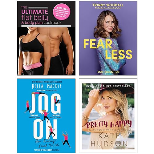 Stock image for Fearless Trinny Woodall [Hardcover], Pretty Happy, Jog On How Running Saved My Life, The Ultimate Flat Belly & Body Plan Cookbook 4 Books Collection Set for sale by Books Unplugged