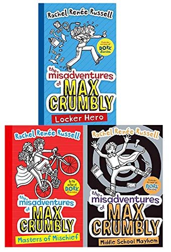 Stock image for Rachel Renee Russell The Misadventures of Max Crumbly 3 Books (Locker Hero,Middle School Mayhem, Masters of Mischief) for sale by Revaluation Books