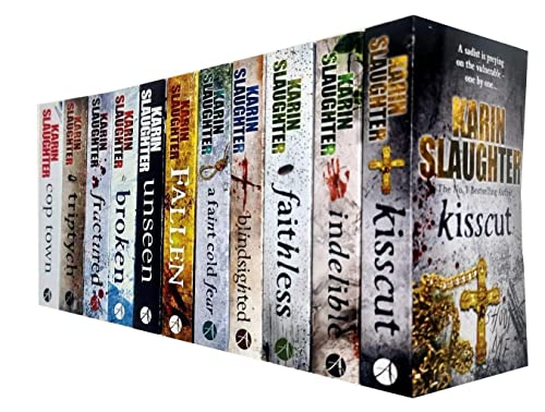 Stock image for Karin Slaughter Will Trent and Grant County Series 11 Books Collection Set (Triptych, Cop Town, Fractured, Fallen, Indelible, Broken, Unseen, Kisscut, Faithless and More) for sale by GF Books, Inc.