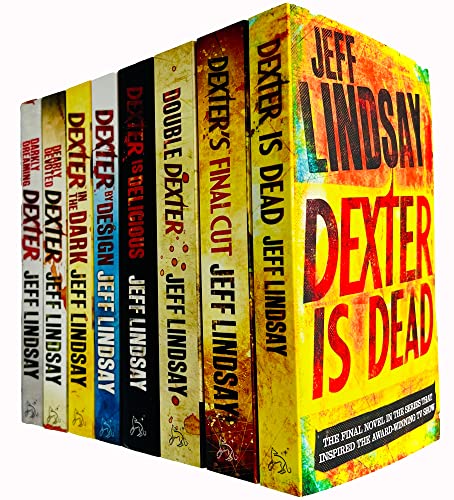 Stock image for Jeff Lindsay Novel Dexter Series Collection 8 Books Set Dexter Is Dead, Final Cut, Double Dexter, Dexter is Delicious, Dexter by Design, Dexter in the dark, Dearly devoted Dexter, Darkly Dreaming Dexter for sale by Revaluation Books