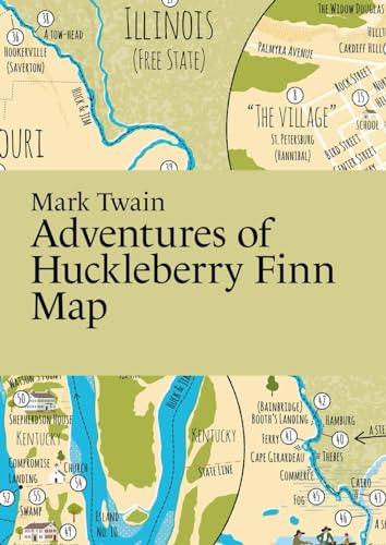 Stock image for Mark Twain: Adventures of Huckleberry Finn Map (Literary Maps) [Paperback] Paris Grafik, Paris Grafik and Thelander, Martin for sale by Lakeside Books